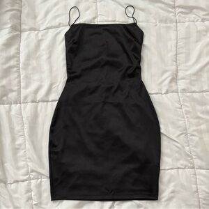 Black Mini Dress (Open back) - Windsor
